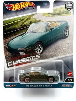 Hot Wheels Premium 1:64 Scale Diecast Model - ‘91 Mazda MX-5 Miata 