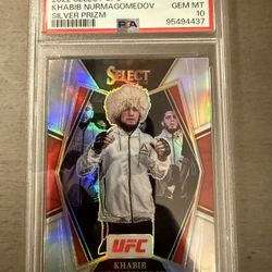 PSA 10 Khabib Nurmagomedov Silver Prizm Select UFC Gem Mint