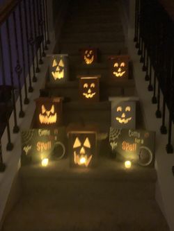 Wooden Jack O Lanterns