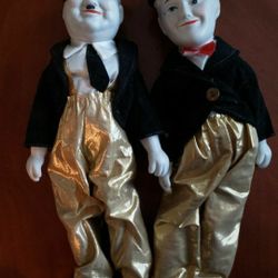 Laurel & Hardy Porcelain Collectible Dolls