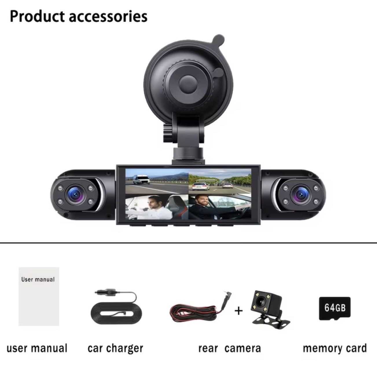 4-Camera Car Dash Camera
