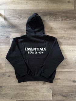 Fear of Gods Essentials Black Hoodie Size Small