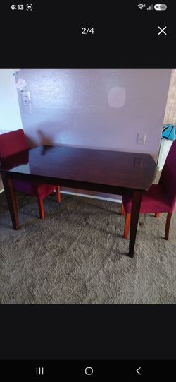 Dark Wood Dining Table