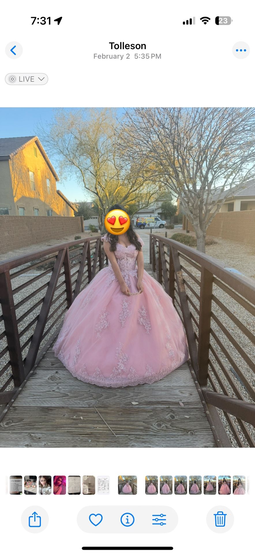 Quinceanera dress pink