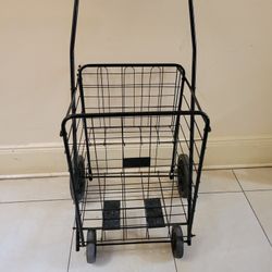 Big Folding Shopping Cart with Extra basket