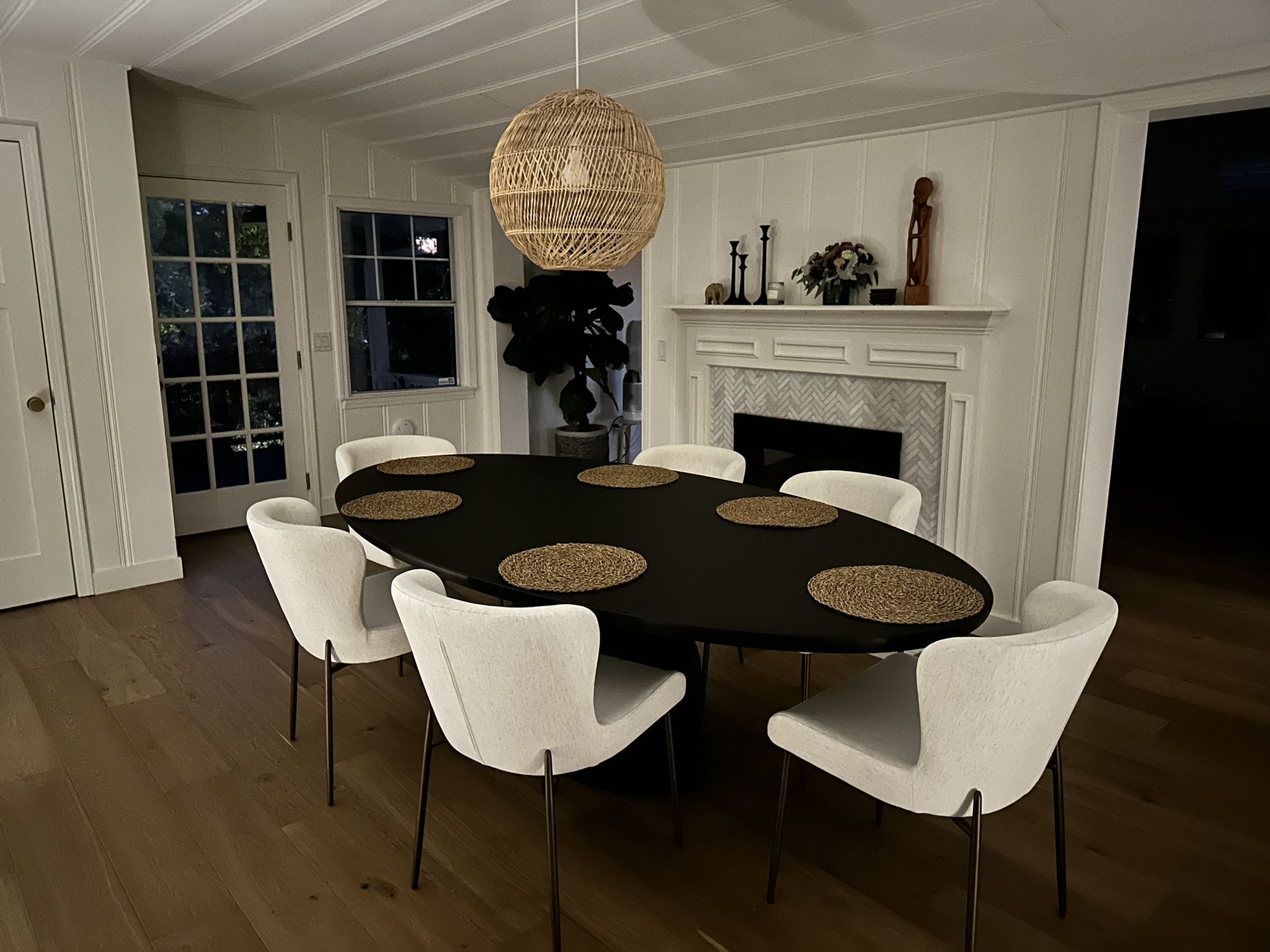 Arhaus 96" Perth Oval Dining Table (Abanos)