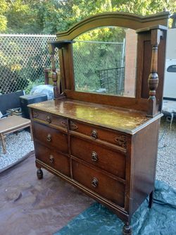 Antique dresser with mirror