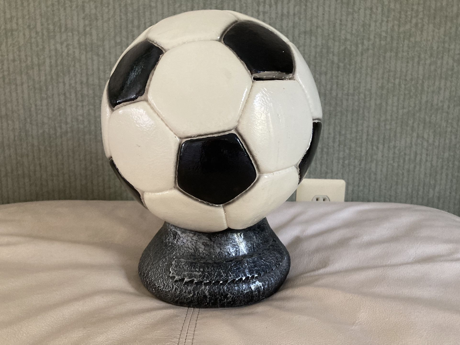 Soccer ball ceramic bank
