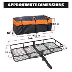 WEIZE Folding Hitch Mount Cargo Carrier Basket