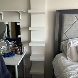 2 White Bookshelves/ Shoe Holders