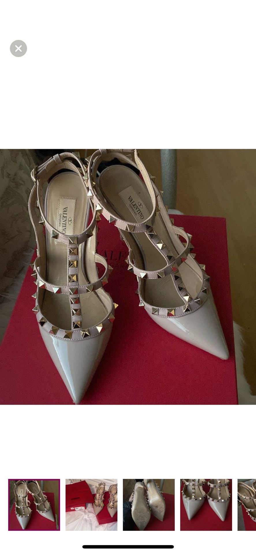 Valentino Rockstud Nude Heels size 37.5