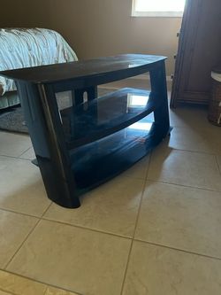 Glass & Metal Entertainment Stand