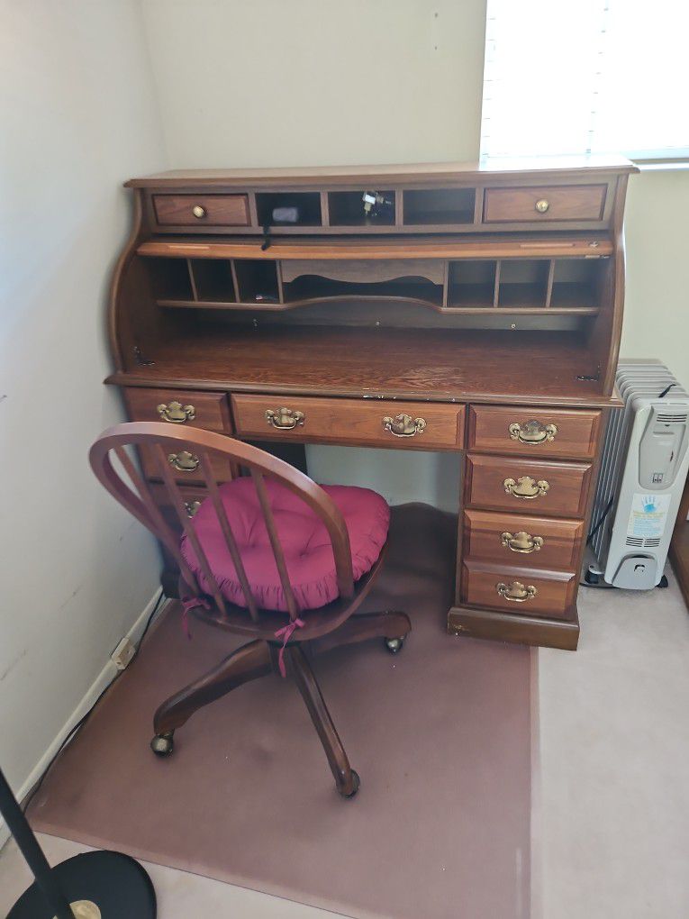 Antiques Desk And Chair