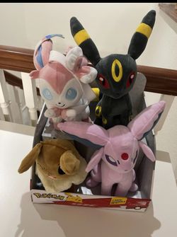 Pokemon Eeveelution Plush Collection 4-Pack - 10” RARE 