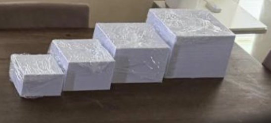 White Buffet Display Risers — Set of 4