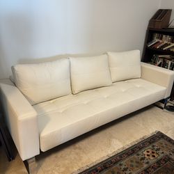 Innovation Living white leather Sofa - Excellent Condition - 90” x 37” - Retail: $3900