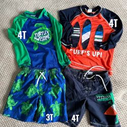 Toddler Swim Sets/Trunks And Rash guards(4T)