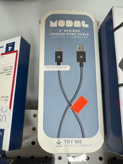 4’ Braided Charge/Sync Cable with Type-C Connector | $5