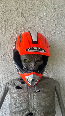 HJC Motocross Helmet Orange Black White