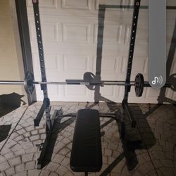 squat Bench Press Rack n weights 💪