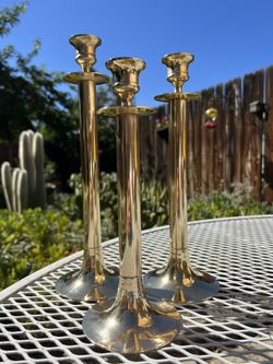 Vintage Brass Candlesticks 