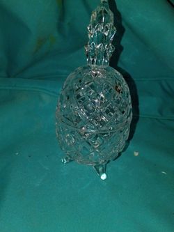 Crystal pineapple, vintage candy dish
