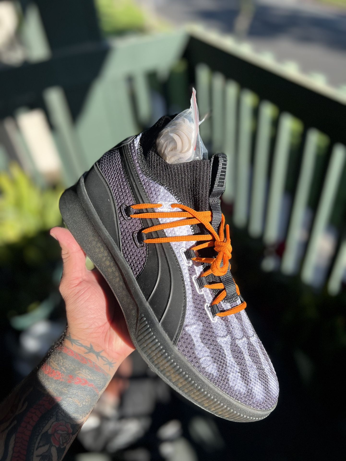Puma Clyde Court Disrupt Halloween X-Ray Size 10.5 Basketball Shoes Black White
