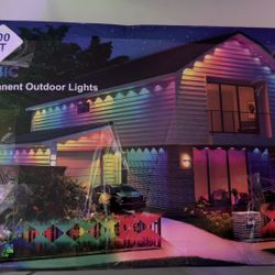 RGB Outdoor Christmas Lights with 30/60/120 LED, Waterproof Eaves Lights for Halloween Decor, 16 Million Colors, 44 Scene Modes, IP67 Rated, Easy Inst