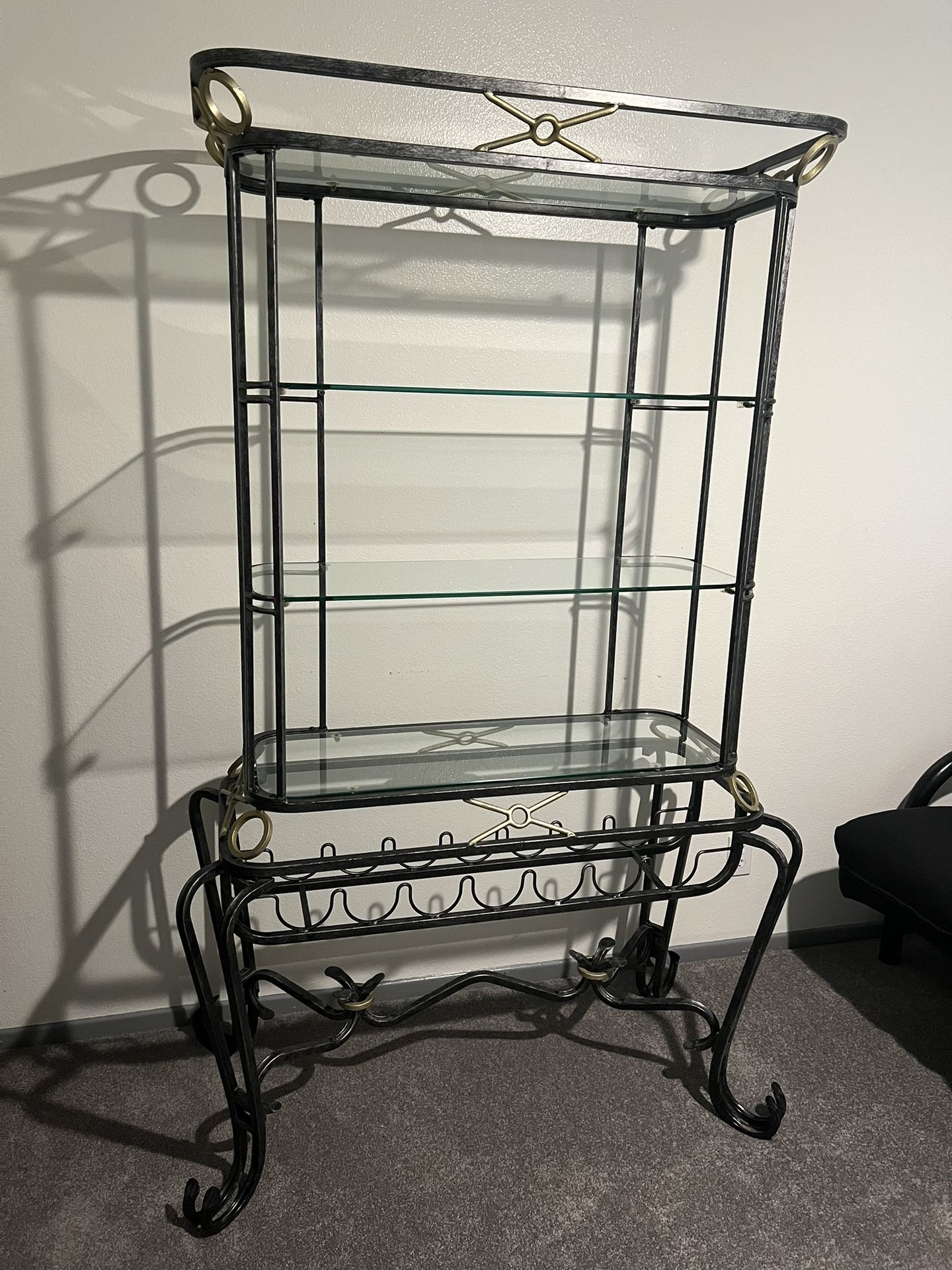 kitchen dining set with shelf organizer with wine rack