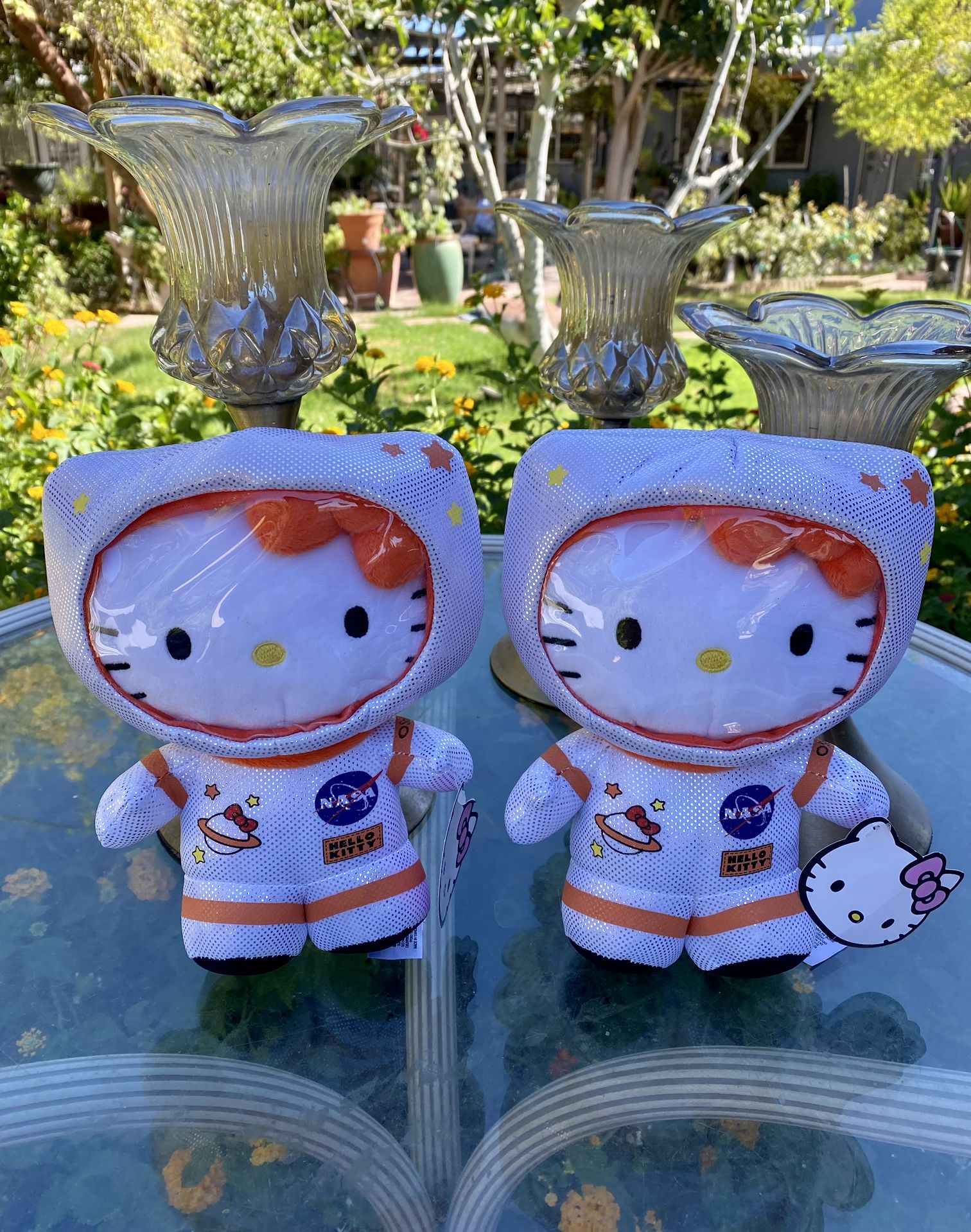 Sanrio Hello Kitty NASA Kennedy Space Center Orange Astronaut Plush 8"