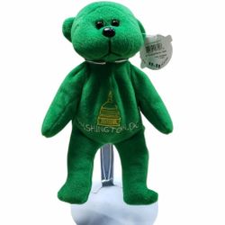 Vintage Plushland 2000 Washington DC Beanie Green New 9.5"