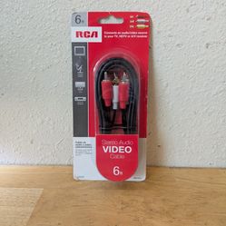 RCA Stereo Audio VIDEO Cable 6ft