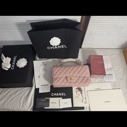 Chanel Classic Flap Bag - Baby Pink Caviar Leather + FREE Baccarat Rouge 540 Perfume | FLASH SALE