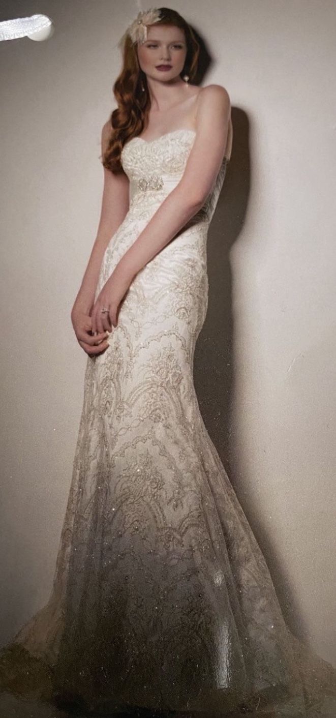Gold/ivory Wedding Dress $400