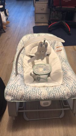 Ingenuity Keep Cozy 3-in-1 Vibrating Infant & Toddler Baby Bouncer and Rocker Chair, Gray