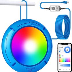 Above Ground Pool Lights with APP Control 20W RGB Dimmable LED Pool Lights with Suction Cups and Built-in Magnets 12V Underwater Pool Light for Above 