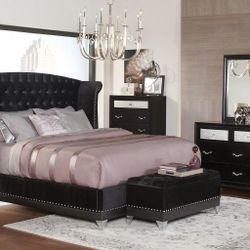 BLACK UPHOLSTERED VERY TALL HEADBOARD 🖤