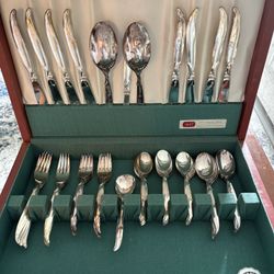 Service For 8 Silver Set Over 110 Years Old 