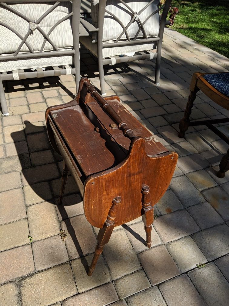 Antique Wooden Knitting Cabinet