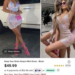 Fashion Nova Sequin Dress 
