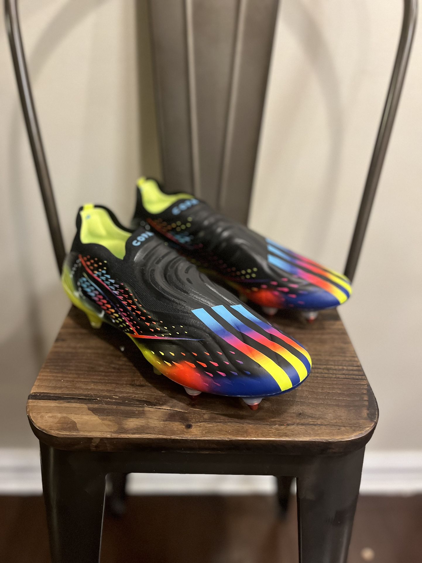 Adidas Copa Sense+ SG Soccer Cleats Black Multicolor Men's Size