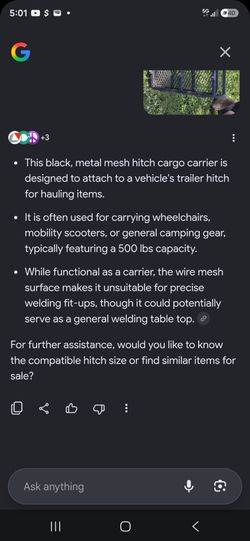 Black Metal Mesh Hitch Cargo Carrier
