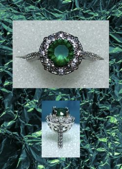 New Halo Cz Vintage 925 Ring