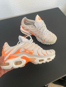 Nike Air Max Plus TN White Orange Shoes Women's Size 6