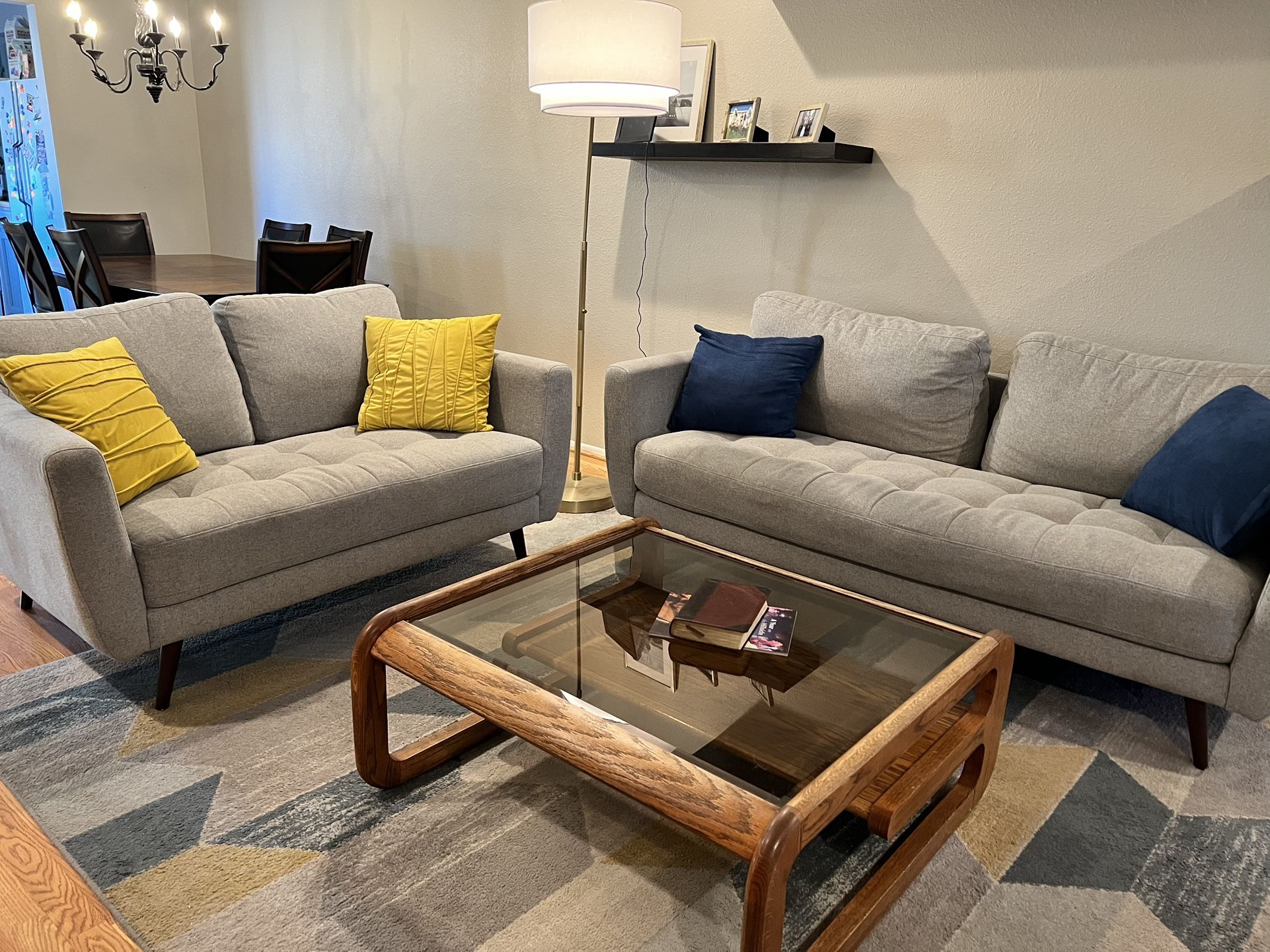 Modern Living Spaces Sofa Set – Excellent Condition