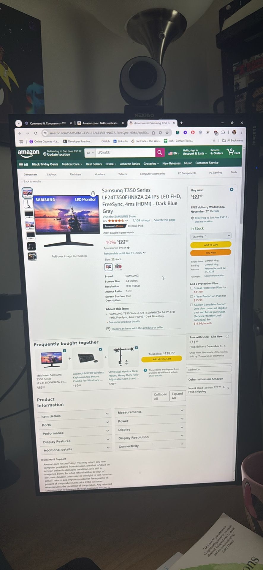Samsung LF24T350 Monitor