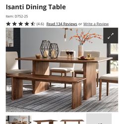 Dinning Room Table And Bench