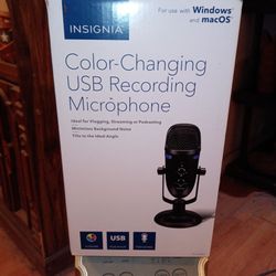 INSIGNIA{color changing USB recording microphone