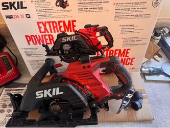 SKIL CR5429B-20 PWR CORE 20V Rear Handle Circular Saw, Dust Port, with 2 5.0Ah Batteries and Charger New