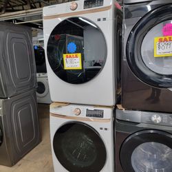 New Scratch And Dent Samsung Front Load Washer And GAS Dryer Set 6-months Warranty 